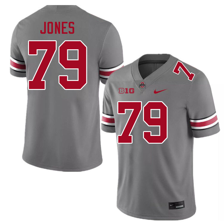 Dawand Jones Ohio State Buckeyes Jersey College Football Uniforms-Grey